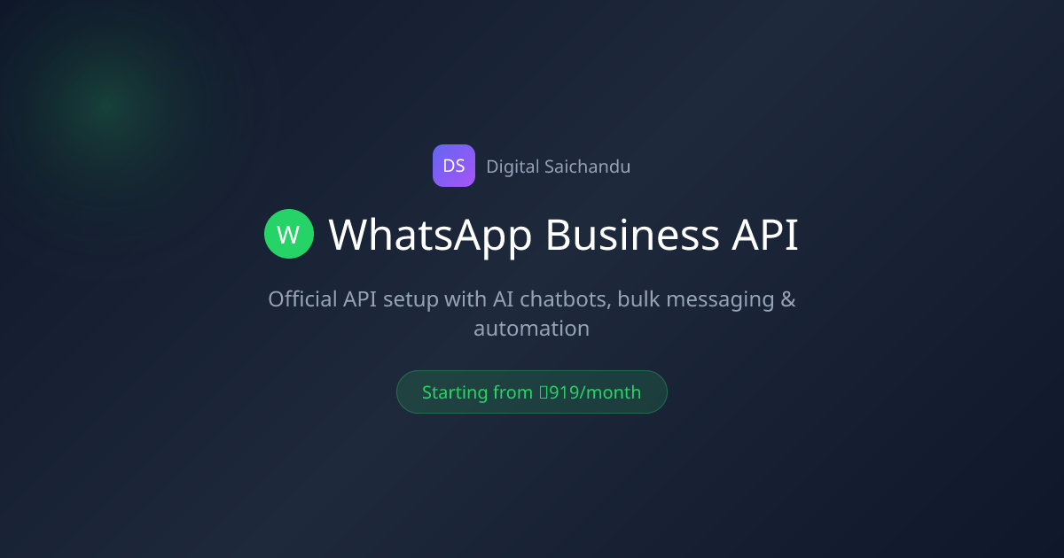 WhatsApp Business API India - Starting ₹919/mo